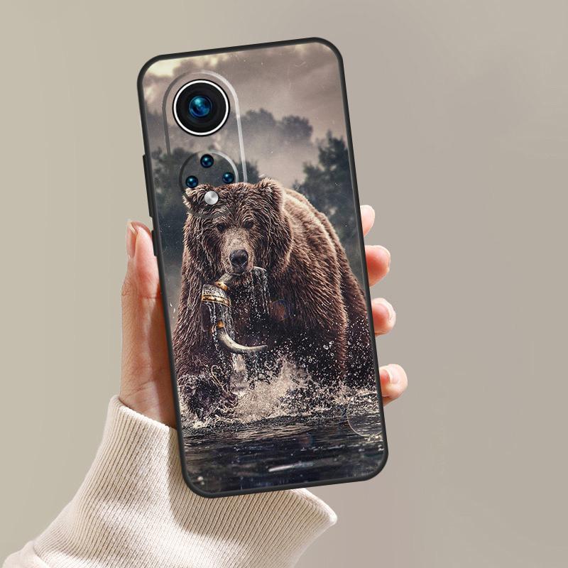 Grizzly Bear Case For Honor Magic 5 Pro 10 50 70 90 Lite X7 X8 X9 X6a X7a X8a X9a Magic 4 Lite Coque