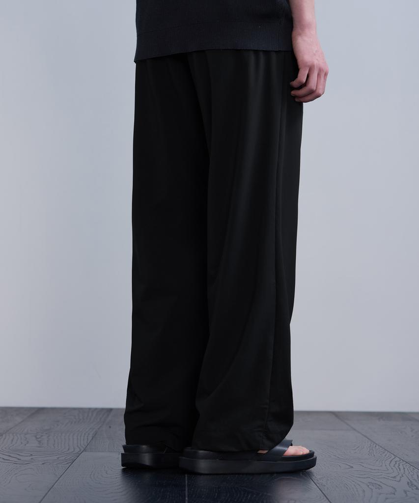 DRAW FIT [Fashion Planet X Drawfit] Cooling Relaxed Wide Elastic Waist Pants [Black]