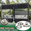 Customize Heavy Duty Zipper Tarpaulin with Twist Locks Outdoor Pergola See Though Tarp Door Curtain Gazebo Windproof Screen