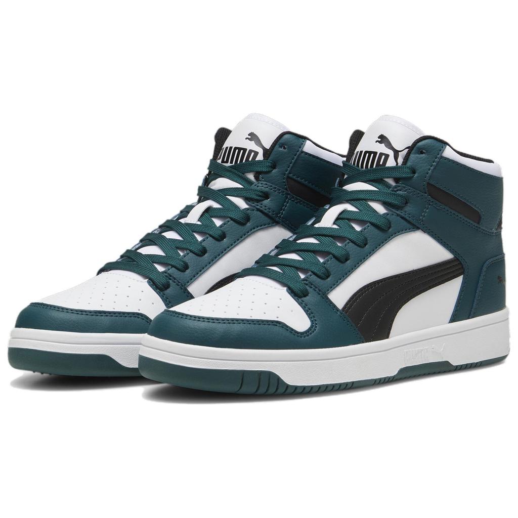 Puma Rebound Layup Versatile Trendy Simple Mid-Top Basketball Shoes Men Sneakers Red 369573-49