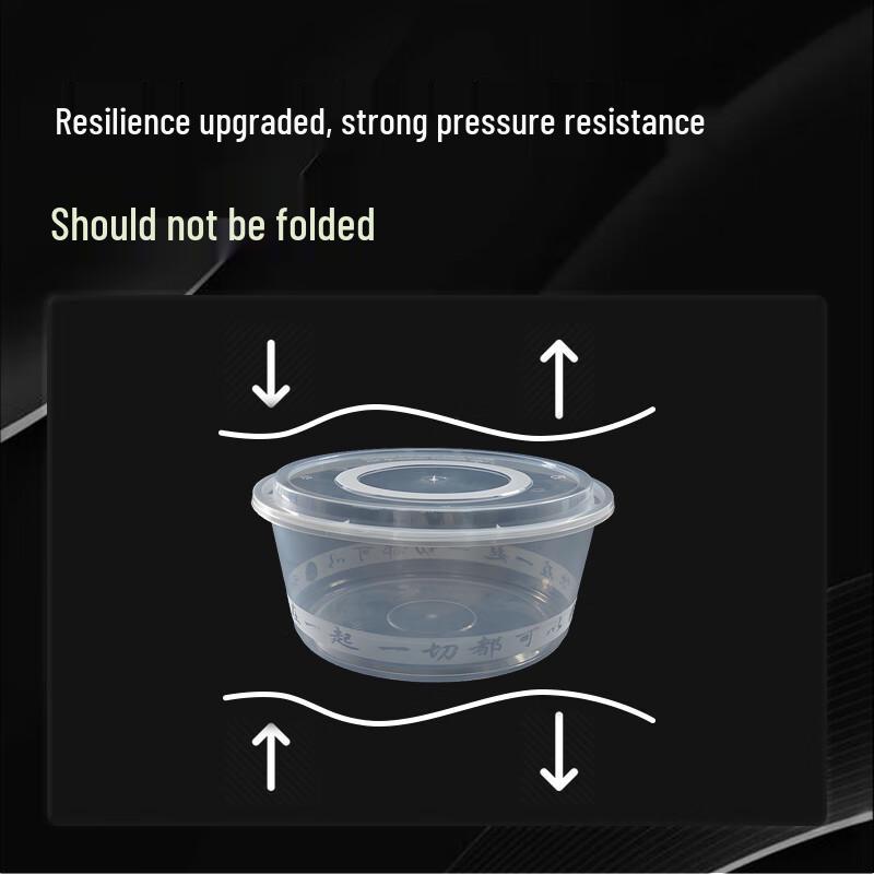 Large High-Lid Round Disposable Takeaway Food Containers
