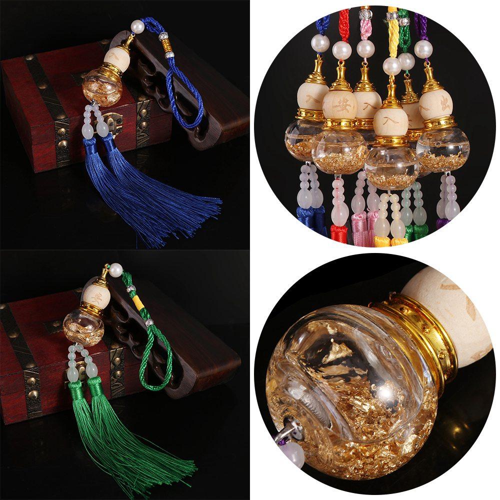 Gourd Shaped Glass Bottle Gourd Pendant Mini Gourd Perfume Bottle Landscape Garden Decor