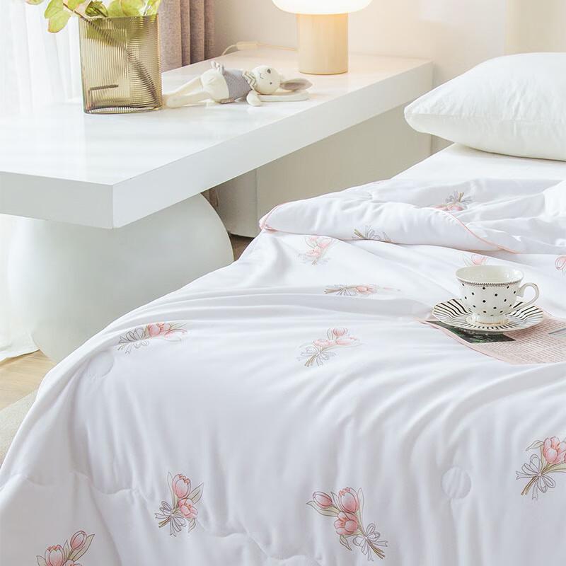 FIRS Flower Language Mulberry Silk Blend Summer Quilt