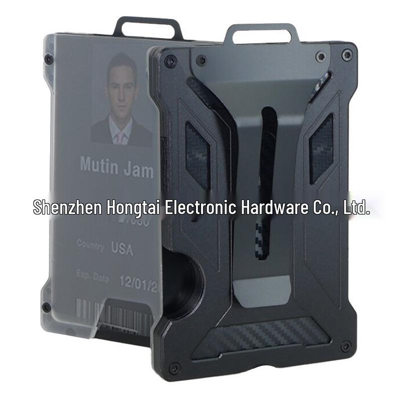 

Aluminum Alloy RFID Wallet & Transparent ID Card Holder with Slot