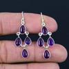 Amethyst Gemstone Earrings Solid 925 Sterling Silver Handmade Earrings Jewelry Gift For Women And Girls  E-3212