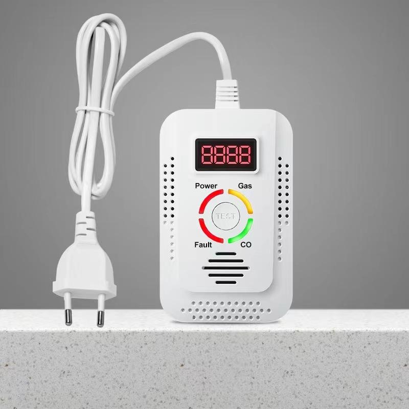 Natural Gas Detector 2in1 And Carbon Monoxide CO Detector, Combustible Gas Leak Detector Monitor For Co, Lpg, Methane In Kitchen