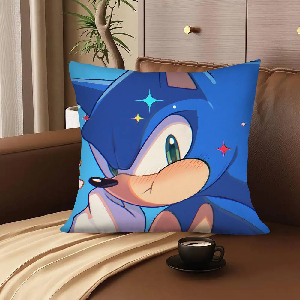 1pc S-SupersonicS-s-SonicS-Game Pillow Case Fashion Square Pillowcase Bedroom Sofa Room Ins Decoration Leisure