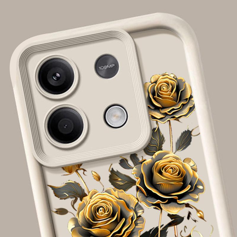 Yellow Rose Print Case For Xiaomi Redmi Note 14 4G 13 Pro Plus Note 12 14 Pro 5G Poco F6 X6 X5 14T 13T Pro Soft TPU Phone Cover