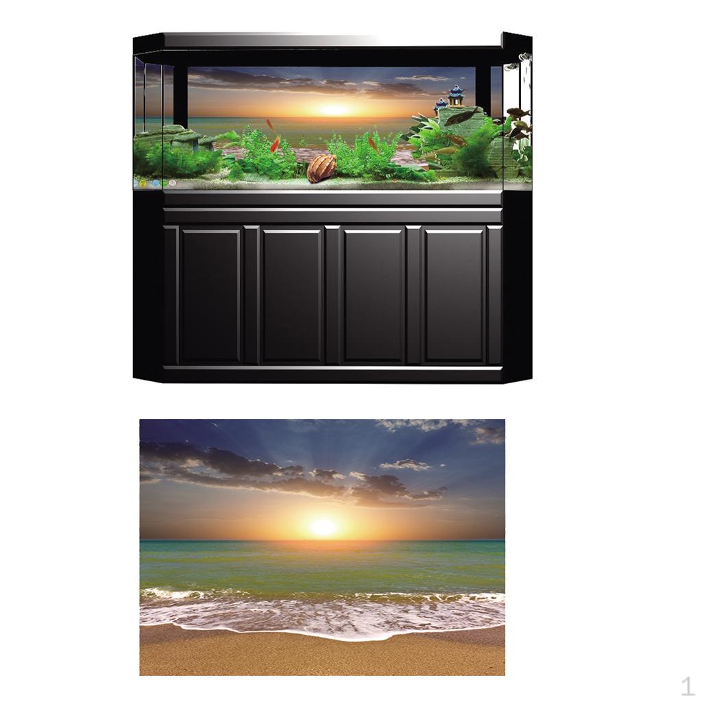 Aquarium Background Poster Decoration Sticker PVC Landscape