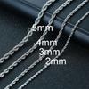 2/3/4/5/6 MM Rope Chain Necklaces For Men Women Twisted Sigapore Links Choker Basic Casual Punk Rock Stainless Steel Jewelry