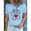 Heart-shaped 3D Printed Women's Round Neck Casual Comfortable Soft Large Loose Breathable T-shirt Fashion Summer Versatile T-shirt
