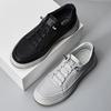 The first layer of cowhide men's shoes, light soft-soled leather shoes for men, spring breathable thick-soled white shoes for men, new casual board s