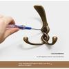1Pcs Zinc Alloy Bronze Wall Mounted Hook Rustic Key Coat Bag Hat Hanger Robe Hooks Hanging Kitchen Bathroom Room Coat Rack Hooks
