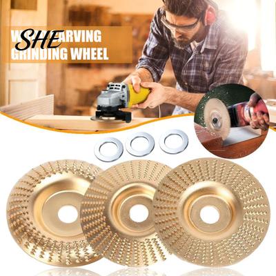 Polierscheibe Holzschleifset für Winkelschleifer, Kohlenstoffstahl Schleifscheibe, DIY Schleifer Holzbearbeitung Langlebig 4" Und 4,5"
