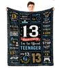 13. Geburtstag Geschenk Jungen Decke Cooles Geschenk 13 Jahre Alt Dekoration 60x50 Zoll