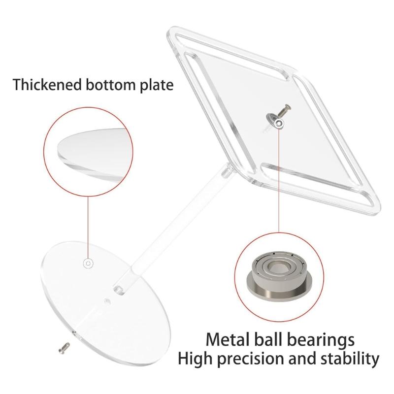 Acrylic Sunglasses Display Stand 360 Degree Rotation Quiet Bearings Weighted Base For Stability Prevents Tipping