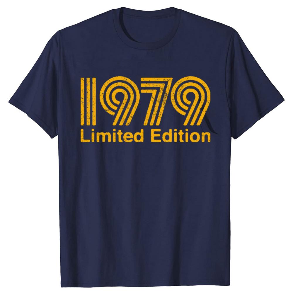 Cool 1979 Limited Edition Present T Shirt Funny 46th Birthday Gift For Husband Unisex Short Sleeve Round Neck Cotton Casual TShirt