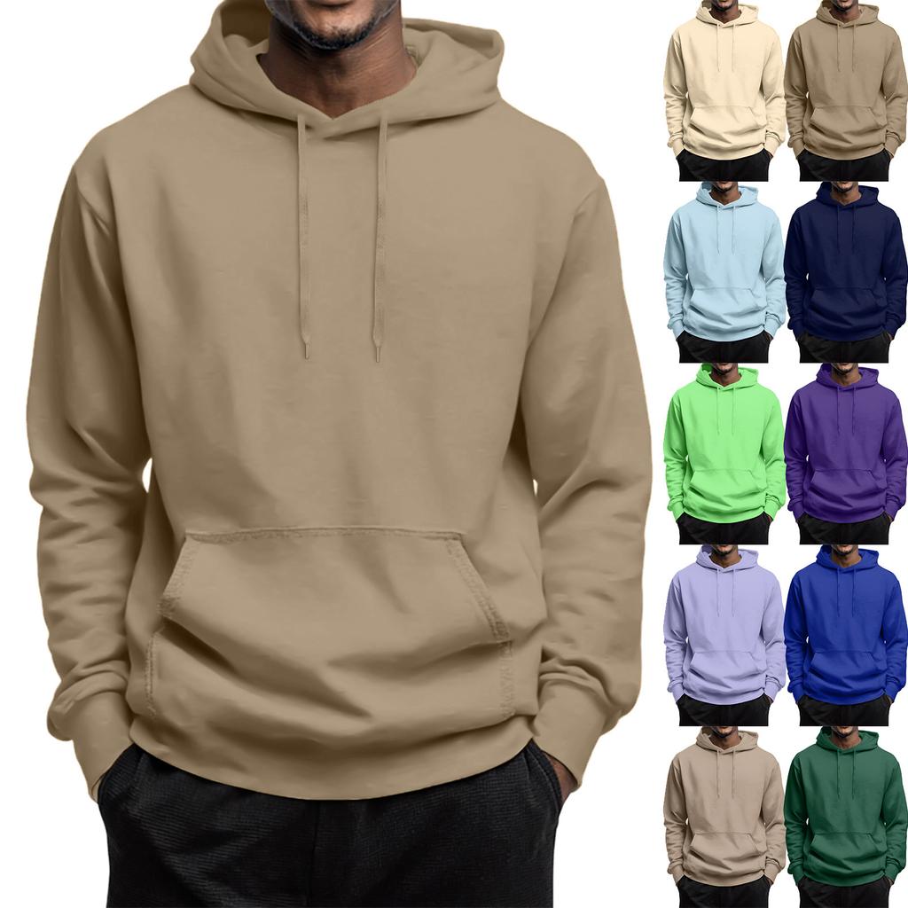 Men's Fleece Hoodie Casual Long Sleeve 1/4 Zipper Pullover Sweatshirts