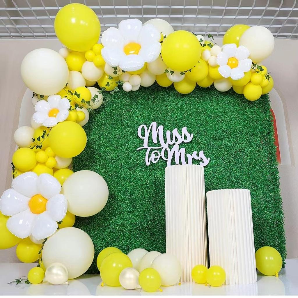 Daisy Balloon Wreath Set Vaulted Sunflower Birthday Party Decoration Wedding Arrangement Balloons