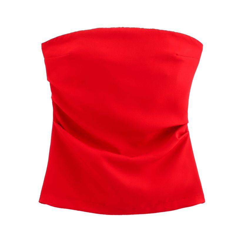 Off-the-Shoulder Kaslead Women's Clothing Sexy Pure Desire Tube Top