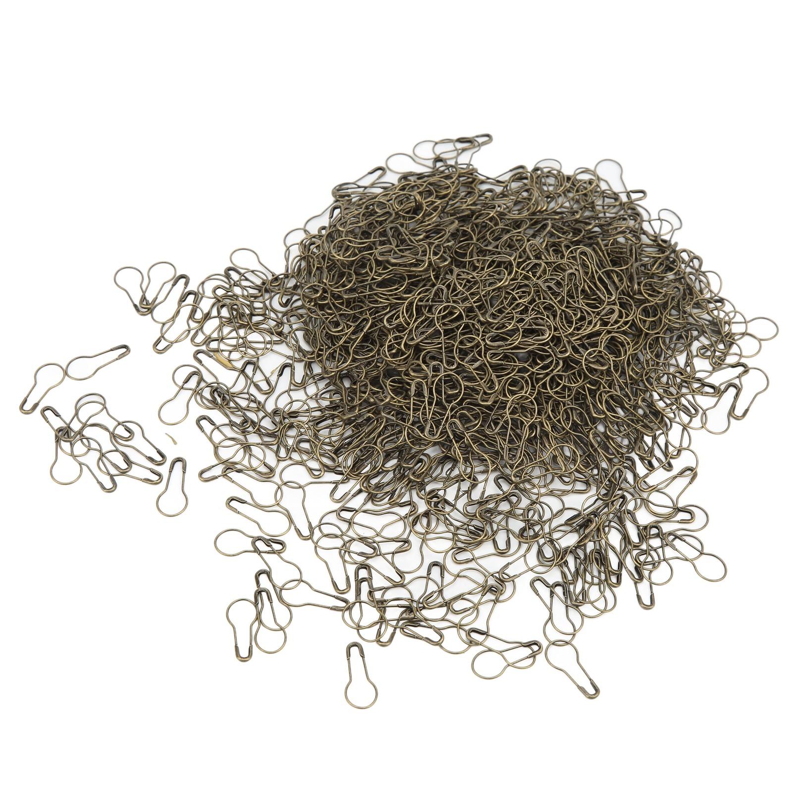 

1000Pcs Safety Pins Multi Purpose Durable Rustproof Alloy Wide Application Antique Brass Color Small Safety Pins