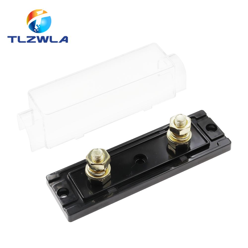 2PCS ANL-H ANL-B Transparent Car Fuse Box ANL Fuse Holder Distribution in line 0 4 8 GA Positive With ANL Fuse Fusible 100A 200A Fuse Holders1