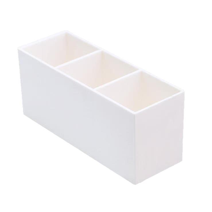 Acrylic Transparent Pen Holder & Three-Compartment Desktop Organizer