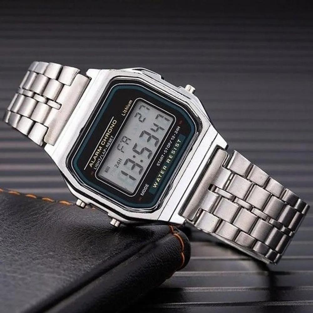 Digital watch, square digital watch, stopwatch, fashion wristwatch (46329192) black