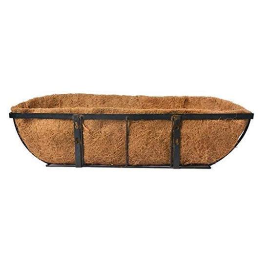 Trough Coco Liners for Planters Hanging Basket Coconut Fiber Liner Flower Basket Liner for Wall Planters Window Boxes Balcony