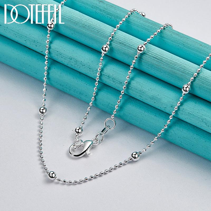 Okouzlující korálkový náhrdelník 40-60 cm Dárek 925 Sterling Silver Módní šperky