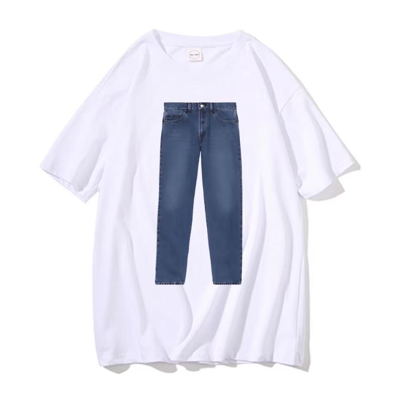 Funny Jeans Joke Meme Tshirt Unisex Women Fashion Brand Cotton Tshirt Novelty Short Sleeve Summer Unisexs Casual Oversized T Shirts