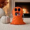 jijijing Halloween Trick or Treat Candy Bag for Kids, Cute Ghost with Handle, Oxford Cloth Snack Holder Party Favors