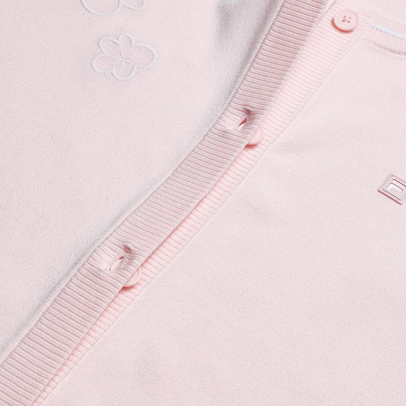 FILA Golf Series Fashion Simple Classic Casual Cute Pink Sweet Versatile Comfortable Woven Cardigan Knitwear Women cardigans A11W625415FPK