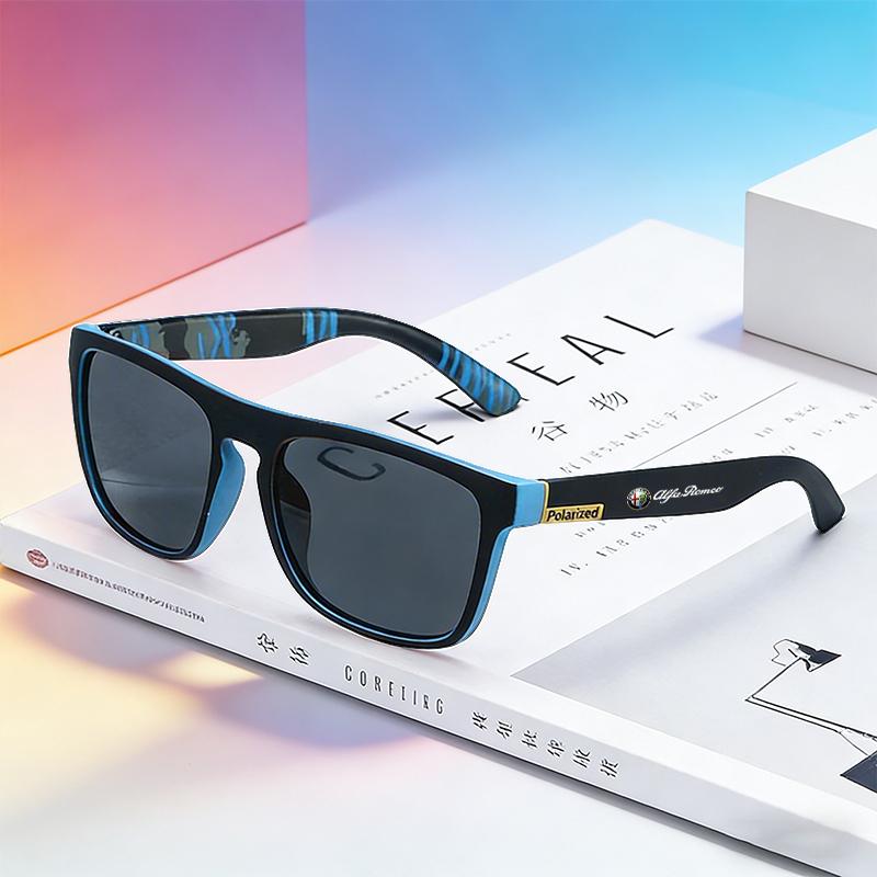 UYDJ1 Classic Square Polarized Outdoor Sports Sunglasses For Alfa Romeo 4C 159 166 Spider Giulia 156 Mito 147 8CGT Car Key Case Bag