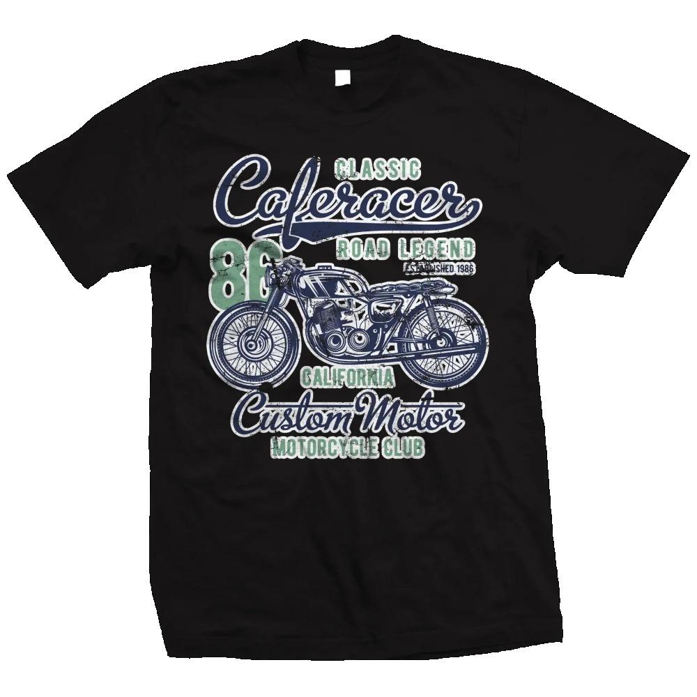 T-shirt Coton Homme Biker Moto Grande Taille Imprimé Cool Mode Streetwear Classique Grande Taille Tee Nouvelle Arrivée Top Moto