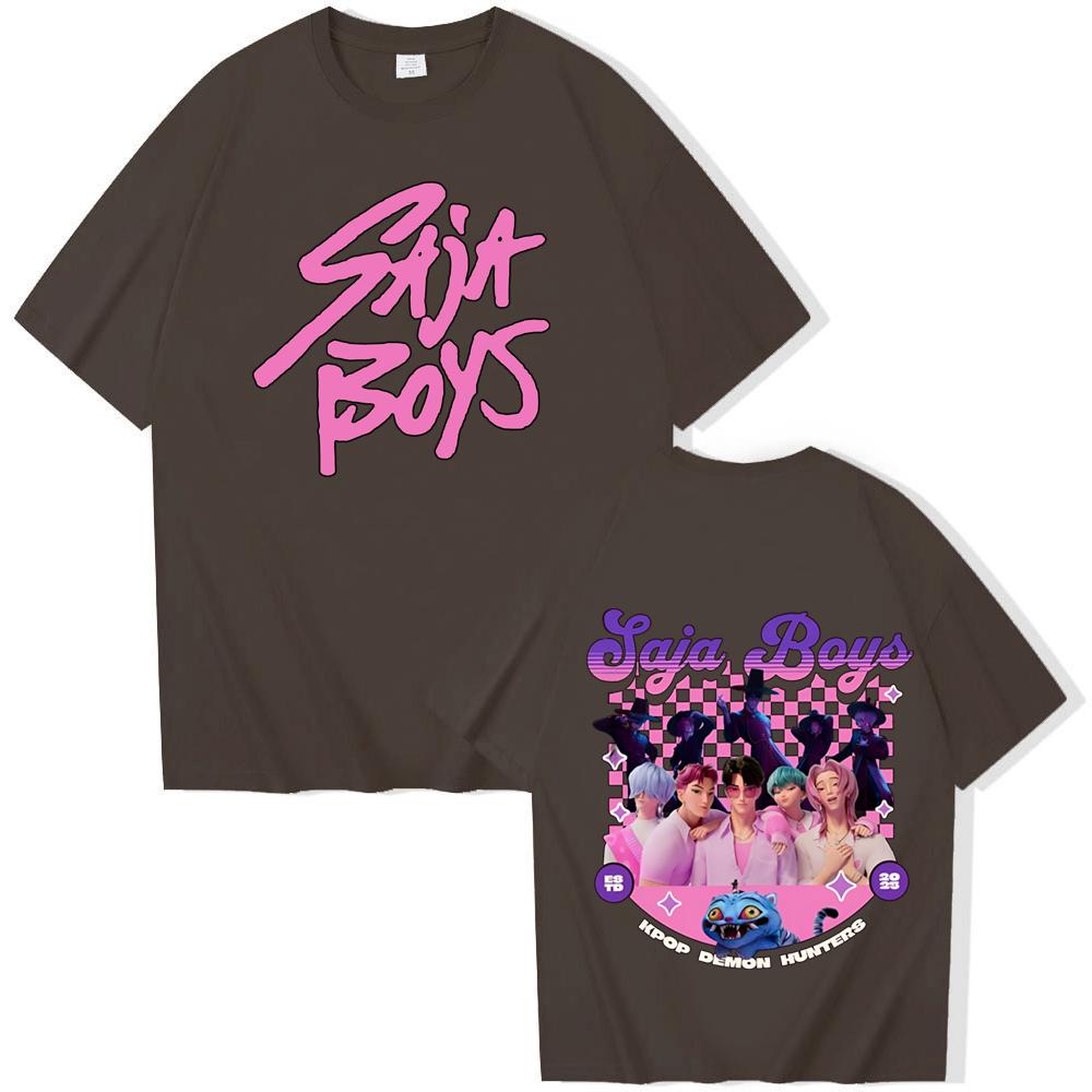KPop Devil Hunter Saja Boys' T-shirt Harajuku O-neck Casual Shirt