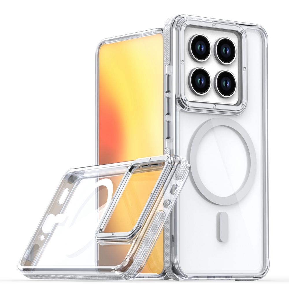 KEYSION HD Transparent Magnetic Case for MagSafe for Xiaomi 14T 15T Pro 5G Clear Shockproof Phone Cover for Xiaomi 15T 14T Pro