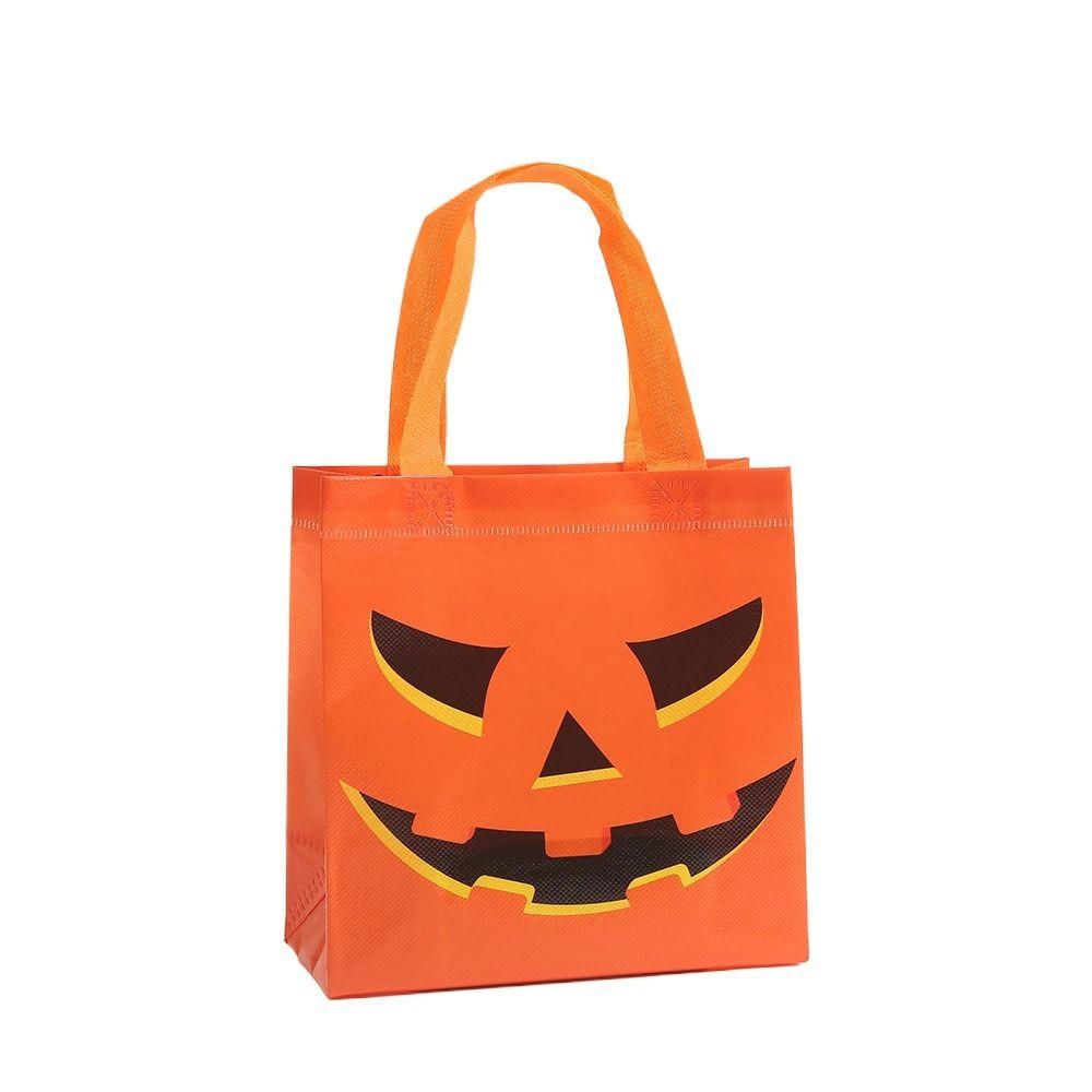 Pumpkin Non-Woven Treat Bags Loot Bag Kids Gifts Bag Packaging Halloweens Candy Bag  Children