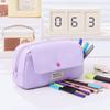 Large Capacity Pencil Case Solid Color Pen Bag Multifunctional Stationery Bag  School Supplies
