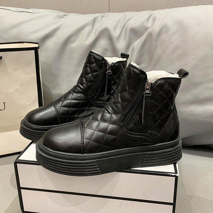 

Модные зимние сапоги Женские Зима 2025 Зимние Новые Короткие Сапоги Северо-Восток Большие Хлопковые Сапоги Флис Утолщенные Ботинки Мартин 40