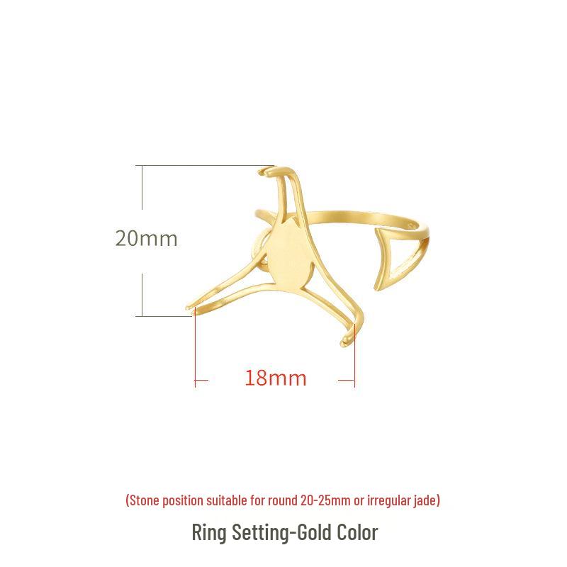 

Сделай сам Инкрустированный пчелиным воском держатель для кольца из жадеита - Модный унисекс аксессуар на указательный палец