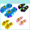 Chinelos LED Luminosos Smiley Para Crianças Sandálias de Gelatina Macias e Antiderrapantes de Verão