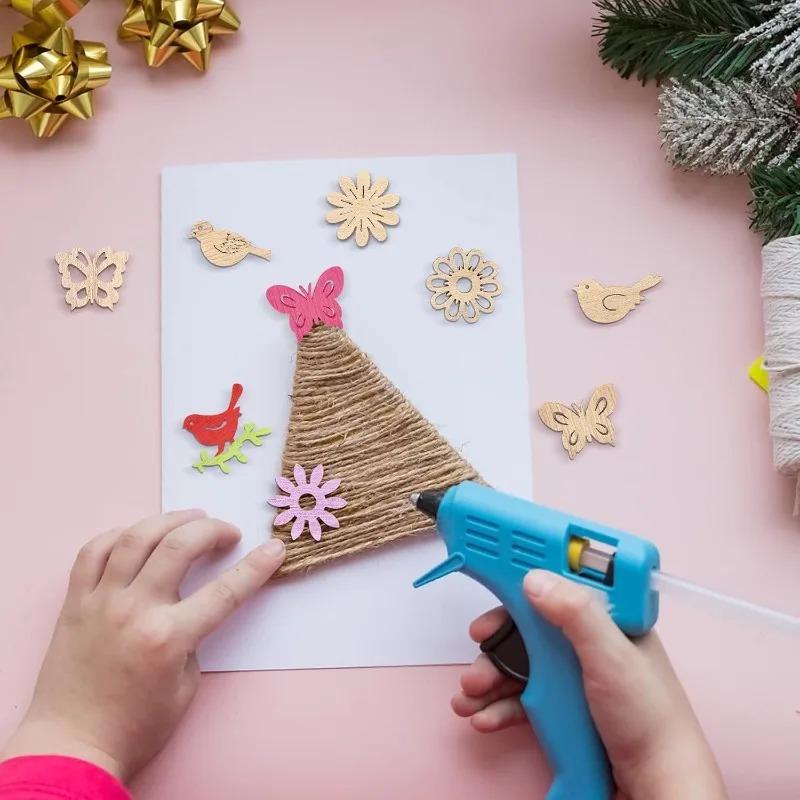 50pcs Wooden Cutouts Table Confetti Rustic Decoration Ornaments Wood Bird Butterfly Flower Slices Wooden Embellishments