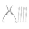 Crab Cracker and Tools Set Stainless Steel Lobster Crab Seafood Cracker with 4 Forks for Home Party