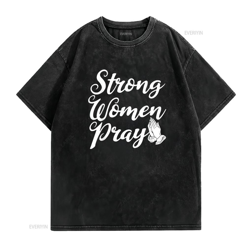 Jesus Christ Bible Prayer Faith Women T Shirt vintage Washed Comfortable Top For Everyday Wear Breathable Versatile streetwear
