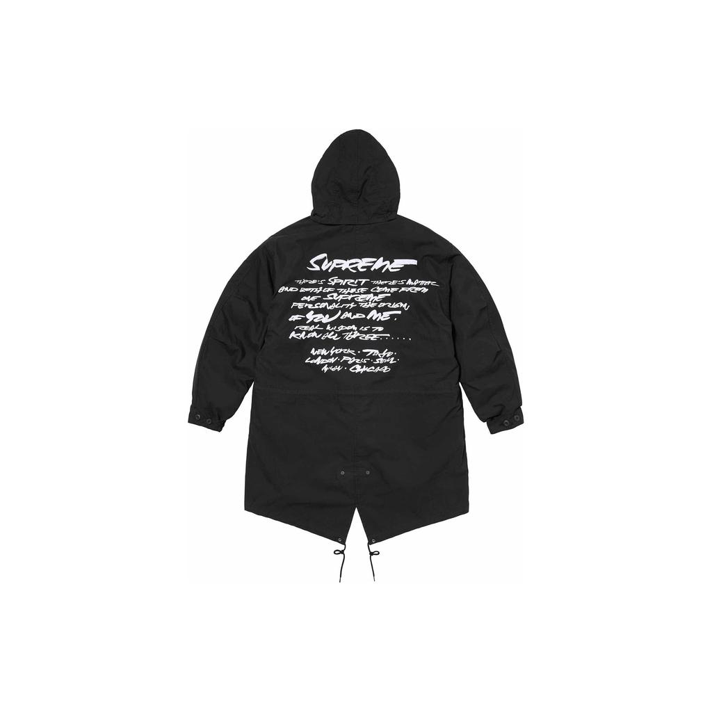 Supreme x Futura Fishtail Parka 'Black White Grey' Men's SUP-SS24-016