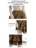 Velvet High-Waist A-line Skirt: Women's Sweet Hepburn Style for Spring/Autumn