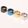Fashion Smooth Men's Stainless Steel Ring Width Signet Square Finge Ring Hiphop Male Wedding Party Jewelry Gift