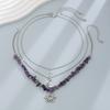 Irregular Gravel Necklace, Pendant Stacked Necklace