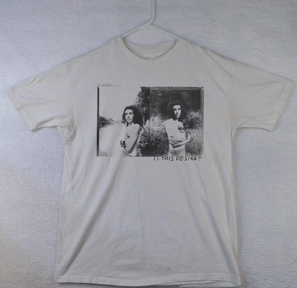 HOT PJ Harvey Is This Desire Black and White Heavy Cotton T-Shirt